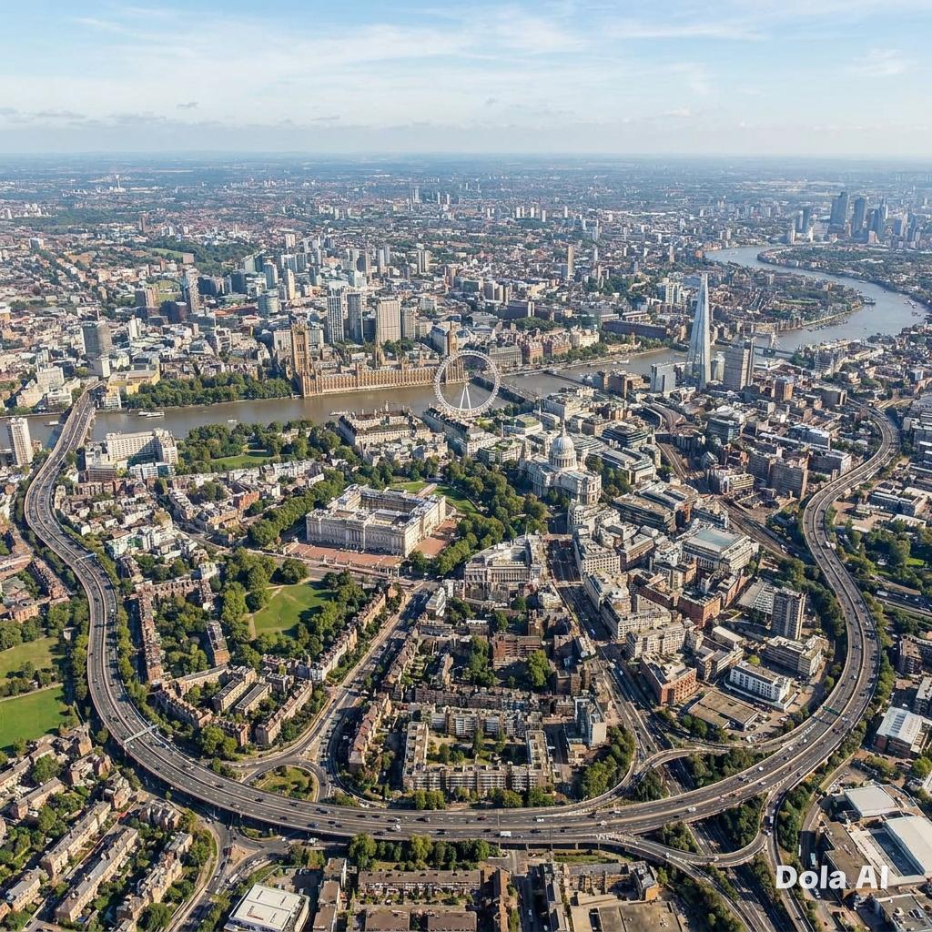 Map showing Thane Construction coverage area across London boroughs and Home Counties inside M25